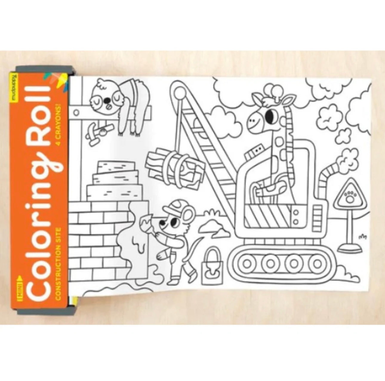 Mud puppy construction colouring roll (was $16.95)
