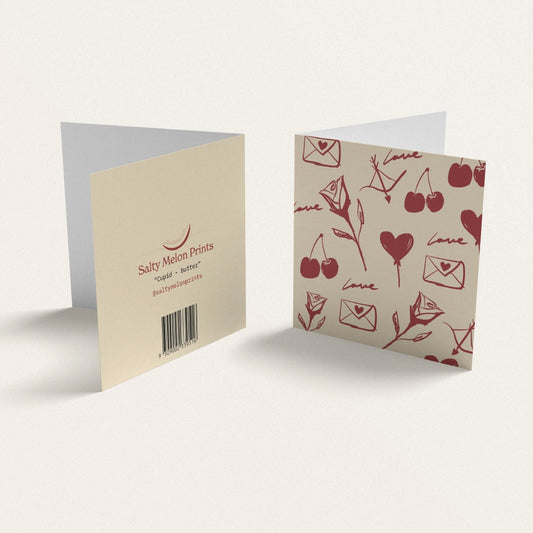 Salty Melon mini greeting cards