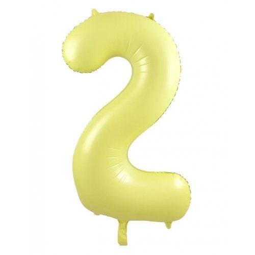 86cm pastel matte yellow numbers