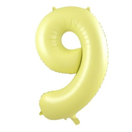 86cm pastel matte yellow numbers