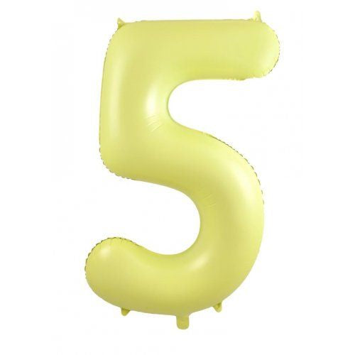 86cm pastel matte yellow numbers