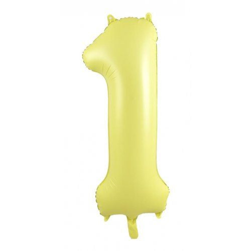86cm pastel matte yellow numbers