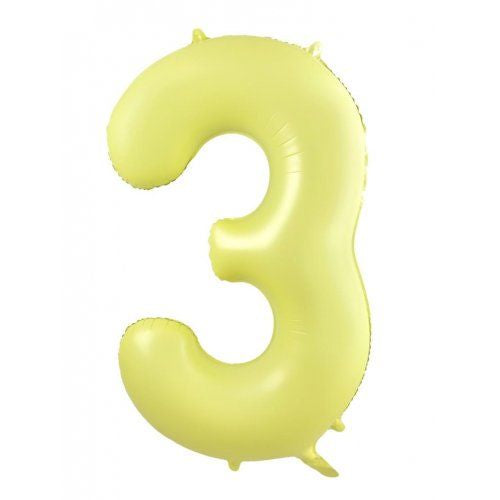 86cm pastel matte yellow numbers