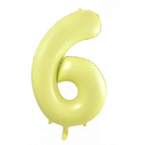86cm pastel matte yellow numbers