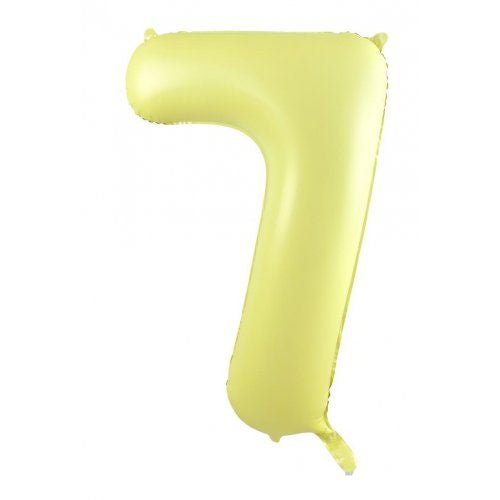86cm pastel matte yellow numbers