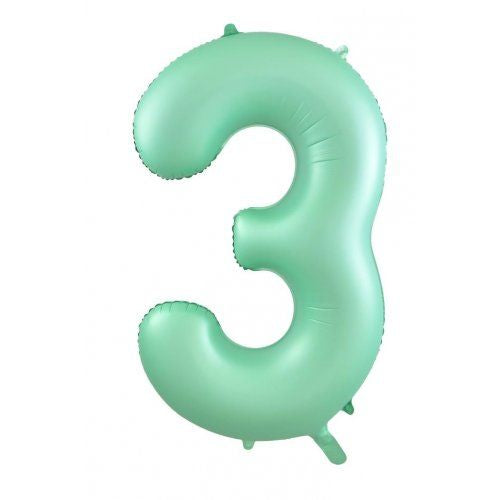 86cm pastel matte mint numbers