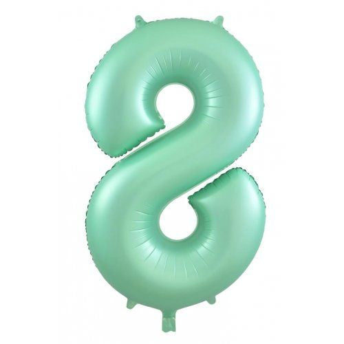 86cm pastel matte mint numbers