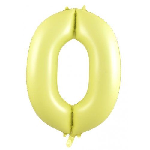86cm pastel matte yellow numbers