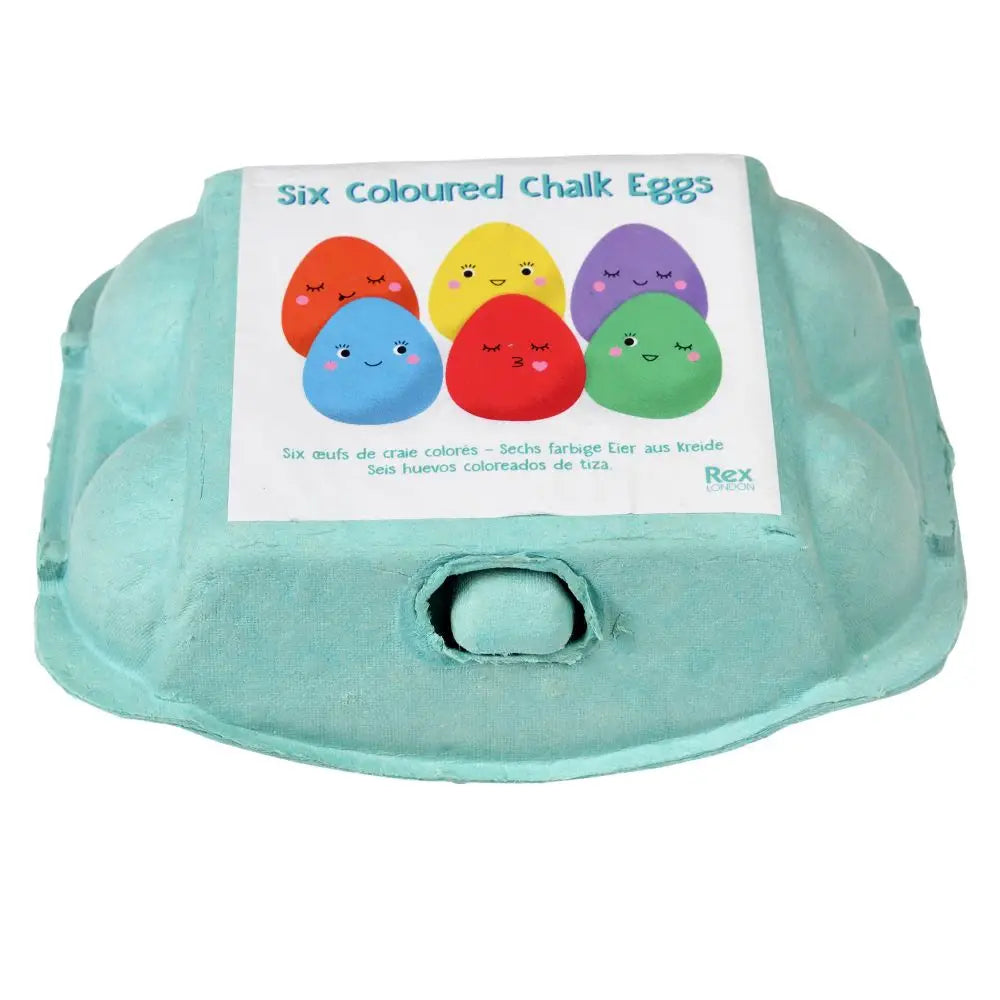 Coloured chalk eggs