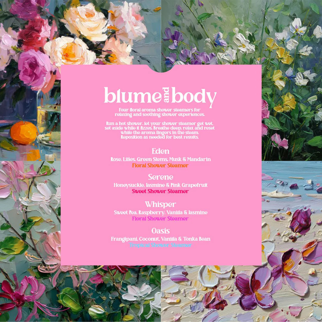 Blume + Body 4 pack shower steamers